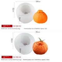 Moule en silicone jetable Sanxin AC pour bougies d'aromathérapie aux formes Orange, Fraise, Mangoustan et Odeur de Rose, outils de pâtisserie DIY
