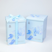 Boîte à gâteau personnalisée avec logo pour anniversaire, mariage, fête, utilisation OEM, boîte pliable en papier de qualité alimentaire, emballage cadeau avec poignée