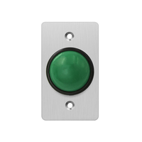 Bouton de sortie en acier inoxydable de 12 mm, grand bouton de sortie, interrupteur de porte, bouton poussoir pour sortir, pour systèmes de contrôle d'accès d'urgence