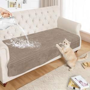 Fundas Impermeables Modernas para Sofá y Protector de Asiento de Coche, Alfombra Lavable para Perros con Diseño Sólido, Apta para Mascotas - Product Image 1