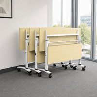Table de formation pliante en métal moderne, ergonomique, modulaire, pivotante, avec plateau amovible, pour étudiants, pour une utilisation scolaire ou en conférence