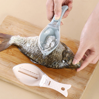 Brosse à peau de poisson à enlever rapidement avec couvercle en plastique écailles de poisson râpes grattoir outil de nettoyage de cuisine facile