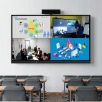 Tableau interactif 4K 86 pouces, tableau blanc intelligent multimédia avec système d'exploitation Android + Windows et 40 points tactiles pour les réunions et les salles de classe