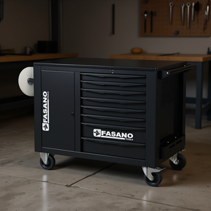 Fasano Tools Rolling Tool Cabinet 14 Drawer Steel <b>Workshop</b> <b>Storage</b> Mobile Cart for Garage Use - Product Image 3