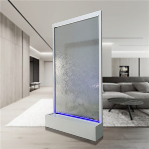 Fontaine d'eau murale à écran LED cascade d'intérieur personnalisée Offre Spéciale panneau mobile en verre trempé Technique - Product Image 2