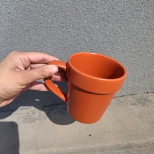 Custom Logo Terracotta Flower Pot Coffee Mug Cute Ceramic Plant Pot Mug with Shovel Spoon - Product Image 4