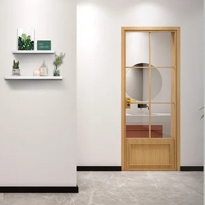 Puerta Doble de Aleación de Aluminio Estilo Francés con Apertura Lateral Interior y Vidrio Templado para Sala de Estar, Estudio o Patio - Product Image 3