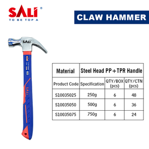 Búa Vuốt Một Mảnh SALI 0.25Kg 55 Đầu Thép + Tay Cầm <span class=keywords><strong>TPR</strong></span> Búa Vuốt Chuyên Nghiệp - Product Image 2