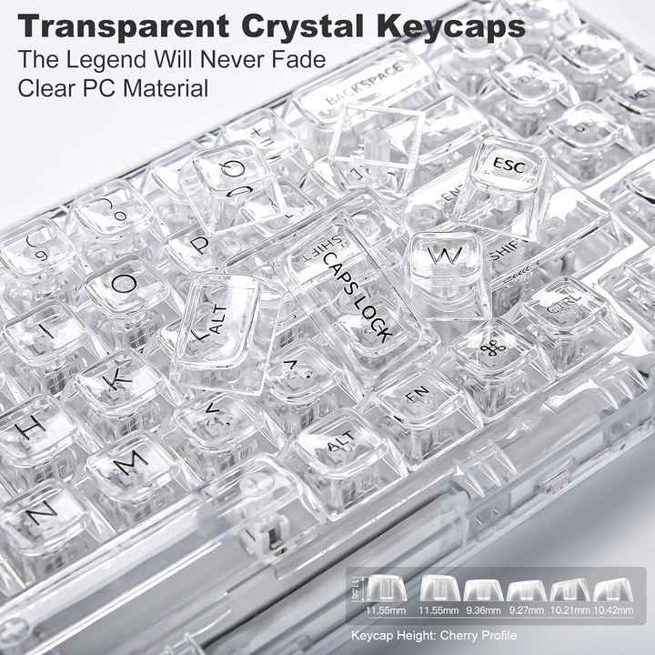 YUNZII X71 Gaming Keyboard - Transparent, RGB, and Switchable