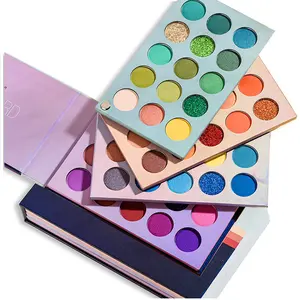 Großhandel Make-up hochpigmentierter Glitzer vegan Make-up individualisierte Lidschatten-Palette mit 60 Farben