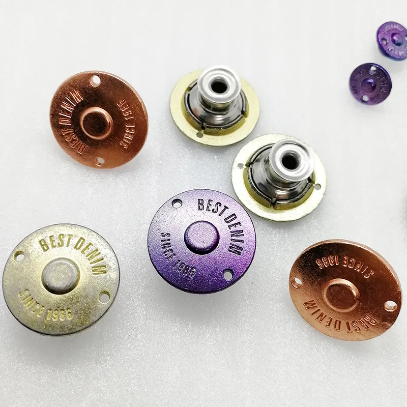 18.5mm Garment Accessories Two Hole Design Nickel Spray Pearl Color Oil Jeans Buttons for Jackets Pants