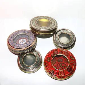 Manufacturers Wholesale Food Grade Metal Aluminum Box Pot Cans Window Wholesale Tin Box Medicinal Materials Saffron Packing Box