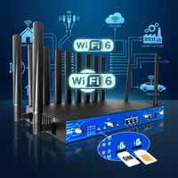 Routeur WiFi6 5G multi-SIM avec liaison cellulaire 4G, pare-feu OpenWRT, 1 port WAN, 3 ports LAN, 16 antennes externes