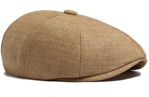 Gorra de Paja Fina Estilo Japonés 2025, Sombrero Retro para el Sol, Unisex, Estilo Británico Informal, Gorra Newsboy - Product Image 6