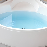 Baignoire triangulaire contemporaine pour se baigner, baignoires d'angle triangulaires, projets hôteliers de luxe et usage domestique et de bain