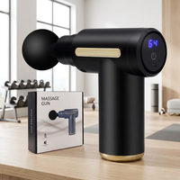 Pistolet de massage musculaire profond portable, mini masseur musculaire, 6 niveaux de vitesse, rechargeable, appareil de relaxation corporelle portable avec 4 têtes