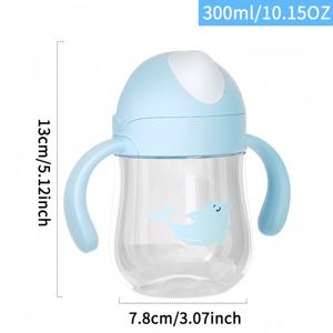 Vaso con Pajita para Bebé <span class=keywords><strong>de</strong></span> 280 ml, Diseño <span class=keywords><strong>de</strong></span> Dibujos Animados, Libre <span class=keywords><strong>de</strong></span> BPA, Botella <span class=keywords><strong>de</strong></span> <span class=keywords><strong>Agua</strong></span> con Asa, Ecológica, Apta para Lavavajillas, para el Regreso a Clases - Product Image 3