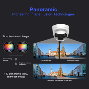 Cámara IP HK OEM de 8MP con Doble Lente Panorámica, Luz Roja y Azul de Disuasión Activa, PoE, IP67, Audio Bidireccional, Visión en Color, Totalmente Metálica - Product Image 2