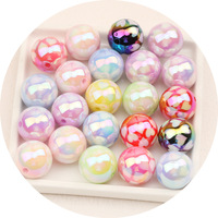 Saint Valentin 20mm coloré mélange couleur acrylique UV AB coeur perles pour gros collier perles stylo bijoux bricolage fabrication