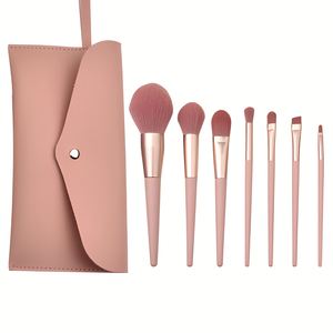 Simple PU Leather <b>Make</b> <b>up</b> Organizer Envelop Style Cosmetic Pouch Portable Makeup Brush <b>Bag</b> with Wristlet - Product Image 4