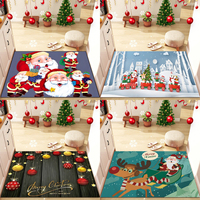 Tapis de salon personnalisable à motifs de Noël, antidérapant, isolant thermique, pour une décoration festive