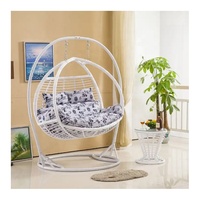 Fauteuil suspendu en rotin d'extérieur pas cher, deux places, panier en osier pour adultes, chaise suspendue en forme d'œuf pour le jardin