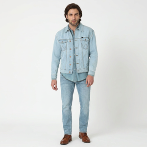 2026 High Street Customizable <b>Lightweight</b> Men's <b>Denim</b> <b>Jacket</b> Stand Collar Hooded Windproof ODM Serviced for Autumn - Product Image 1