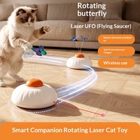 Jouet pour chat intelligent en plastique, boîte papillon avec lumière laser, rotation électrique, auto-entretenant, pour garder votre chat amusé