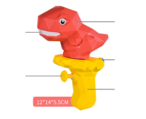 Pistol Air Plastik Dinosaurus untuk Anak-anak Balita Laki-laki Perempuan Mandi Kolam Renang Penggunaan Musim Panas - Product Image 4