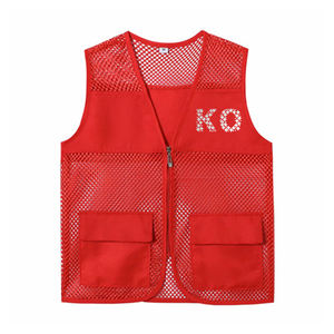 Gilet in rete traspirante con Logo personalizzato con chiusura a cerniera Casual formale abbigliamento esterno lavoro estate inverno cotone imbottito per la pesca - Product Image 2