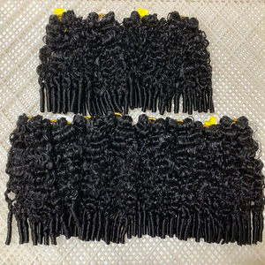 Extensioni per capelli umani ricci burmesi senza grovigli, senza trama, con punta pre-separata, effetto piuma, per unghie e capelli - Product Image 4