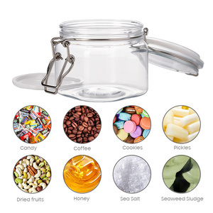 Accesorios de cocina Almacenamiento de alimentos sin BPA 400ml 13,5 oz Multiusos Desayuno Cereales PET Bale Frascos de alambre - Product Image 6