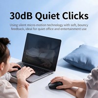 UGREEN MU006S Mouse Nirkabel Ergonomis 2.4G 5.4 Mode Ganda Klik Senyap 5 Tingkat 800-4000 DPI Mouse Kantor Untuk Laptop