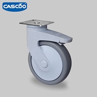 CASCOO Roue pivotante médicale de 3 pouces avec noyau en PP TPR Chariot à main pliante du fabricant pour roulettes de lit