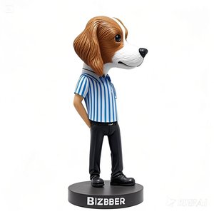 Destek özelleştirilmiş köpek benzeri Bobbleheads reçine çevre dostu malzeme hediyelik eşya olarak kullanılan gerçekçi görüntü