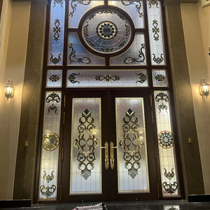 Panneaux de vitraux solides personnalisés pour <span class=keywords><strong>porte</strong></span> <span class=keywords><strong>d</strong></span>'<span class=keywords><strong>entrée</strong></span> extérieure et <span class=keywords><strong>porte</strong></span> <span class=keywords><strong>d</strong></span>'<span class=keywords><strong>entrée</strong></span>, <span class=keywords><strong>d</strong></span>écoration intérieure avec une forte transmission de la lumière - Product Image 1