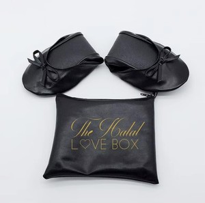 Scarpe Pieghevoli Nere Stampate Senza Lacci alla Moda, Regalo Promozionale con Logo Personalizzato per <span class=keywords><strong>Pubblicit</strong></span>à Aziendale, Primavera Estate - Product Image 1
