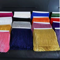 Vente en gros de franges en polyester brillant de 8 pouces (20 cm) pour rideaux et décoration intérieure