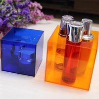 Maßge schneiderte bunte durchscheinende Acryl vitrine Quadratischer Würfel Kleine Acryl box Kunststoff vitrine für Display-Sammel aktion