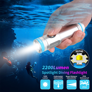 Mini lampe torche portable de 100 mètres pour la plongée sous-marine, adaptée aux opérations de sauvetage et à l'exploration des grottes - Product Image 3