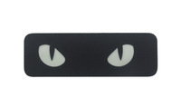 Cool Hook and Loop bercahaya mata iblis kucing moral patch untuk luar ruangan taktis gigi dekorasi