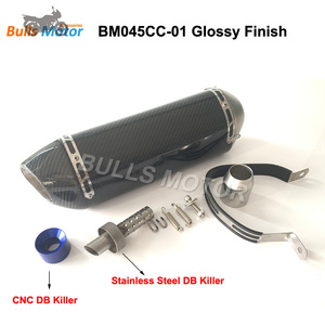 Silenciador brillante de fibra de carbono para motocicleta, silenciador de escape para 600cc con CNC DB Killer CBR300 CB500X <span class=keywords><strong>CB500F</strong></span> para HONDA Motor Bike - Product Image 4