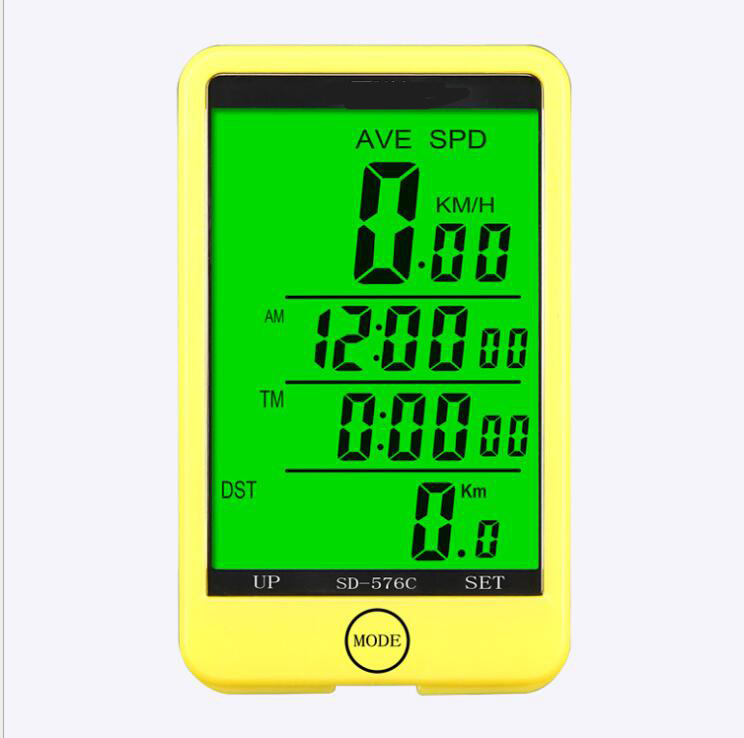 Кодометр с большим экраном, английский велосипедный секундомер, беспроводной одометр, секундомер