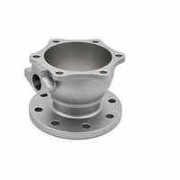 Collecteur cylindrique moulé sur mesure avec base de fixation multi-boulons, composant d'équipement usiné avec précision