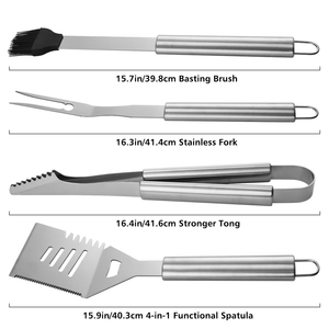 27 Pieces Grilling <b>Accessories</b> - Heavy Duty Stainless Steel Grill Tools Set BBQ <b>Accessories</b> for Outdoor Grill with Spatula - Product Image 4