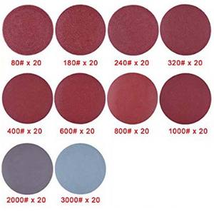 Disques de ponçage floqués rouges de 2 pouces (50 mm) auto-adhésifs pour le polissage de la quincaillerie, des meubles et des applications automobiles - Product Image 5