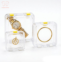 Boîte d'emballage de luxe pour montre 300x75x25mm, conteneur transparent flottant, protection antichoc pour montres pour hommes