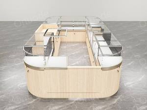 Luxury Jewelry Kiosk Design | Custom LED Glass Showcases & Retail Display Counters | One-Stop Elegant Store Fixture Solutions - Product Image 4