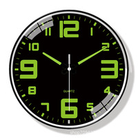 OEM LOGO Wanduhr für Wohnzimmerdekoration, Leuchtende Uhr, Modisch, Geräuschlos, Ohne Bohren Wanduhr