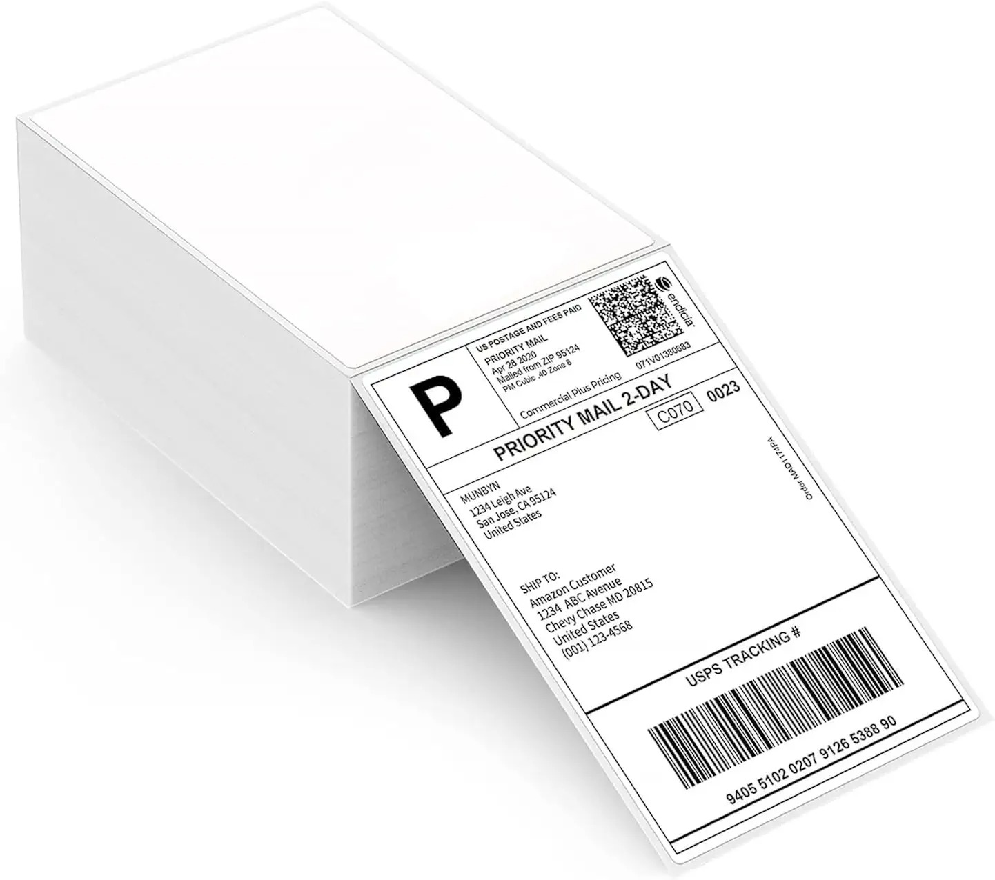 Wholesale 4x6 Inch Fanfold Direct Thermal Shipping Labels For E-commerce Logistics